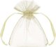 Party Deco Woreczki z organzy, kremowy, 10cm (1 op.10 szt.) 1