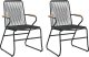 Triton 3-częściowy zestaw mebli ogrodowych, czarny, rattan PVC 4