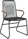 Triton 3-częściowy zestaw mebli ogrodowych, czarny, rattan PVC 5