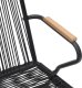 Triton 3-częściowy zestaw mebli ogrodowych, czarny, rattan PVC 10