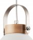 Lampa wisząca Lamkur Lamkur Danielle 31798 lampa wisząca zwis loft metalowy klosz miska 1x60W E27 beżowa/drewno 2