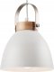Lampa wisząca Lamkur Lamkur Danielle 31798 lampa wisząca zwis loft metalowy klosz miska 1x60W E27 beżowa/drewno 3