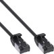 InLine InLine® Patch cable slim, U/FTP, Cat.8.1, TPE halogen-free, black 0.3m 1