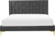 Beliani Łóżko welurowe 140 x 200 cm czarne LIMOUX 3