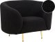 Beliani Fotel boucle czarny LOEN 1
