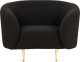 Beliani Fotel boucle czarny LOEN 3