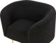 Beliani Fotel boucle czarny LOEN 5