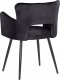 Beliani Zestaw 2 krzeseł do jadalni welurowe czarne SANILAC 3