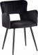 Beliani Zestaw 2 krzeseł do jadalni welurowe czarne SANILAC 8