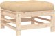 vidaXL vidaXL Podnóżek ogrodowy z poduszką, lite drewno sosnowe 2
