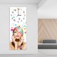 Feeby Obraz z zegarem, Kobieta w kolorach (Rozmiar 40x118) 1