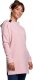 MOE B176 Bluza z zaokrąglonym dołem i kapturem - pudrowa (kolor pudrowy róż, rozmiar 2XL/3XL) 1