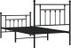vidaXL vidaXL Metalowa rama łóżka z wezgłowiem i zanóżkiem, czarna, 90x200 cm 7