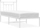 vidaXL vidaXL Metalowe łóżko z wezgłowiem, bez materaca, białe, 75x190 cm 2