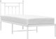 vidaXL vidaXL Metalowe łóżko z wezgłowiem, bez materaca, białe, 75x190 cm 4