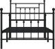 vidaXL vidaXL Metalowa rama łóżka z wezgłowiem i zanóżkiem, czarna, 80x200 cm 6