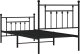 vidaXL vidaXL Metalowa rama łóżka z wezgłowiem i zanóżkiem, czarna, 80x200 cm 8