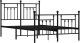 vidaXL vidaXL Metalowa rama łóżka z wezgłowiem i zanóżkiem, czarna, 135x190cm 3