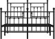 vidaXL vidaXL Metalowa rama łóżka z wezgłowiem i zanóżkiem, czarna, 135x190cm 6