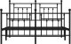 vidaXL vidaXL Metalowa rama łóżka z wezgłowiem i zanóżkiem, czarna, 150x200cm 5