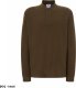 JHK PORA210LS - polo męskie długi rękaw, dwa guziki, boczne rozcięcia, dłuższe na pleach, 100% bawełna 200 - 210g - khaki S 1