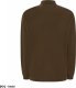 JHK PORA210LS - polo męskie długi rękaw, dwa guziki, boczne rozcięcia, dłuższe na pleach, 100% bawełna 200 - 210g - khaki S 1