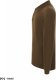 JHK PORA210LS - polo męskie długi rękaw, dwa guziki, boczne rozcięcia, dłuższe na pleach, 100% bawełna 200 - 210g - khaki S 2