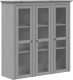 vidaXL vidaXL Kredens BODO, szary, 115,5x43x200,5 cm, lite drewno sosnowe 2
