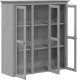 vidaXL vidaXL Kredens BODO, szary, 115,5x43x200,5 cm, lite drewno sosnowe 4