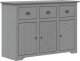 vidaXL vidaXL Kredens BODO, szary, 115,5x43x200,5 cm, lite drewno sosnowe 6
