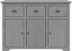 vidaXL vidaXL Kredens BODO, szary, 115,5x43x200,5 cm, lite drewno sosnowe 7