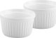 Florina Kokilki ceramiczne Florina Solid 9 cm 180 ml 2 sztuki białe 1