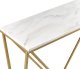 Beliani Konsola efekt marmuru biało-złota HAZEN 4