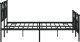 vidaXL vidaXL Metalowa rama łóżka z wezgłowiem i zanóżkiem, czarna, 135x190cm 6