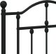 vidaXL vidaXL Metalowa rama łóżka z wezgłowiem i zanóżkiem, czarna, 135x190cm 8