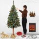 Kadax Choinka sztuczna 220 cm Świerk Na Pniu Naturalny 11