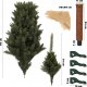 Kadax Choinka sztuczna 220 cm Świerk Na Pniu Naturalny 4