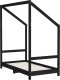 vidaXL vidaXL Rama łóżka dziecięcego, czarna, 70x140 cm, drewno sosnowe 6