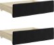 vidaXL vidaXL Sofa rozsuwana z szufladami, czarna, 90x200 cm, aksamit 9