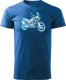 Topslang Koszulka motocyklowa z motocyklem na motor Honda Africa Twin CRF1100L niebieska granatowa S 1