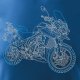 Topslang Koszulka motocyklowa z motocyklem na motor Triumph Tiger męska niebieska REGULAR XXL 2