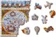 WOODEN CITY Drewniane Puzzle z figurkami - Mapa Nova Terrarum Antyczna, 505 elementów 4