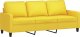 vidaXL vidaXL 3-osobowa sofa z podnóżkiem, jasnożółty, 180 cm, tkaniną 4