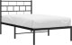 vidaXL vidaXL Metalowa rama łóżka z wezgłowiem, czarna, 75x190 cm 3