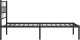 vidaXL vidaXL Metalowa rama łóżka z wezgłowiem, czarna, 75x190 cm 6