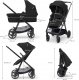Wózek KinderKraft 4w1 Newly z fotelikiem Mink Pro Czarny 9