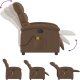 vidaXL vidaXL Rozkładany fotel masujący, brązowy, obity tkaniną 7