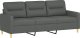 vidaXL vidaXL 3-osobowa sofa z podnóżkiem, ciemnoszary, 180 cm, tkaniną 4