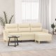 vidaXL vidaXL Sofa 3-osobowa, kremowa, 180 cm, tapicerowana tkaniną 1