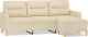 vidaXL vidaXL Sofa 3-osobowa, kremowa, 180 cm, tapicerowana tkaniną 2